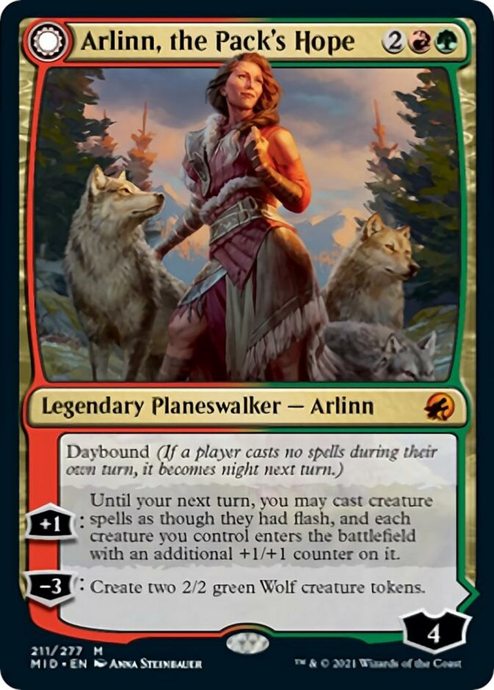 Arlinn, the Pack's Hope // Arlinn, the Moon's Fury [Innistrad: Midnight Hunt]