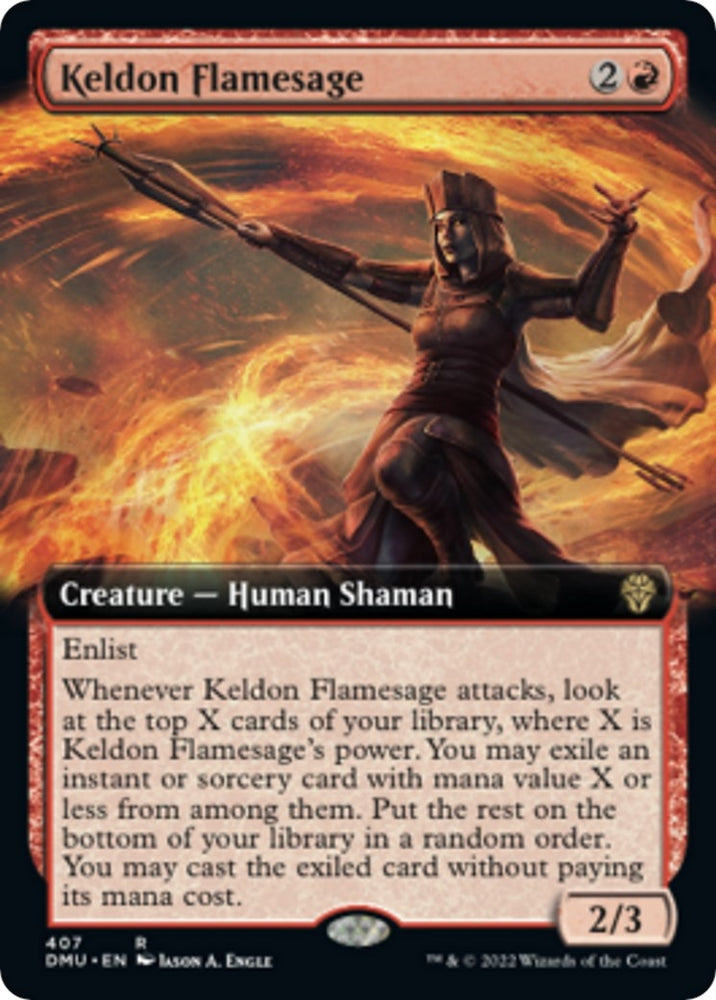 Image for Keldon Flamesage (Extended Art) (407) - Magic: The Gathering