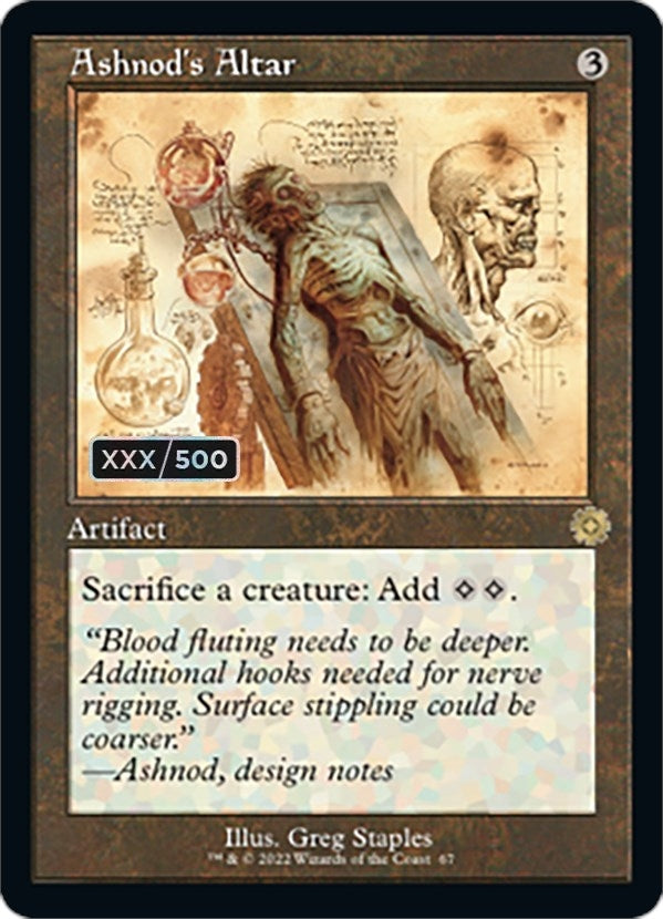 Ashnod's Altar (Retro Schematic) (Serial Numbered) [The Brothers' War Retro Artifacts]