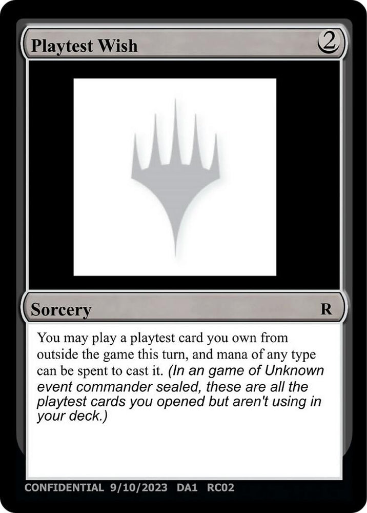 Image for Playtest Wish - Magic: The Gathering