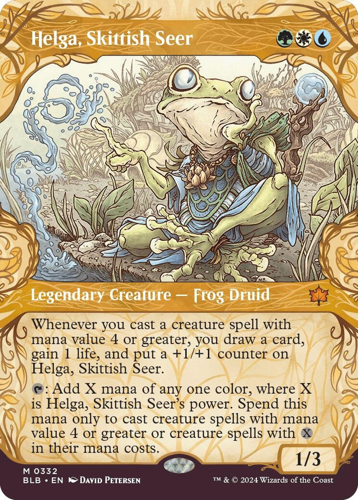 Helga, Skittish Seer (Showcase) [Bloomburrow]