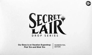 Image for Secret Lair Drop: Our Boss is on Vacation Superdrop: Pick 'Em and Stick 'Em - Rainbow Foil Edition - Magic: The Gathering
