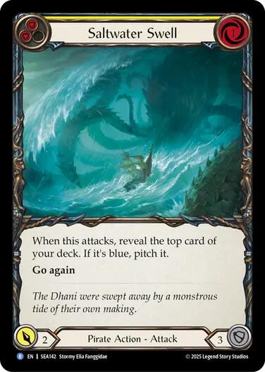 Saltwater Swell (Yellow) [SEA143] (High Seas)  Rainbow Foil