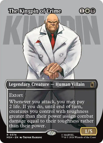 Image for The Kingpin of Crime (Borderless) (0374) (374) (MSH) - Magic: The Gathering