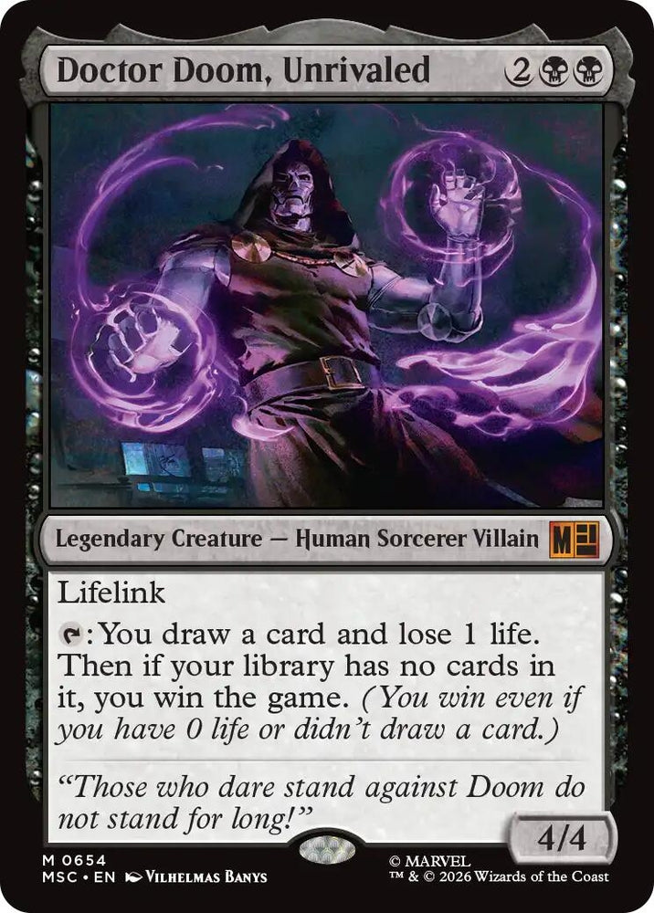 Image for Doctor Doom, Unrivaled (654) (MSC) - Magic: The Gathering