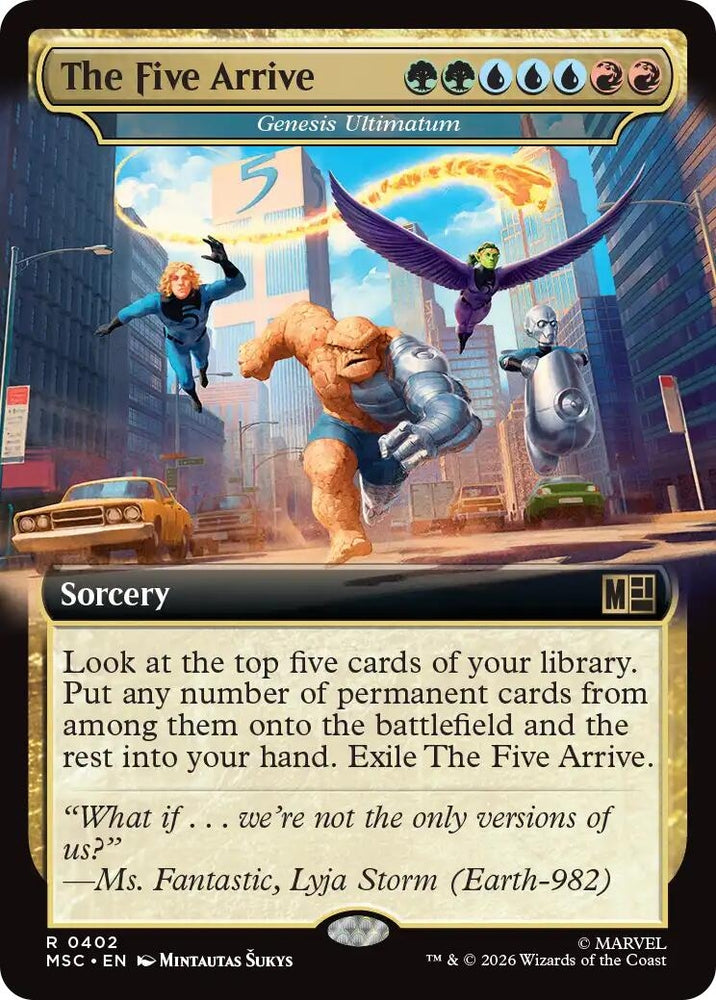 Image for The Five Arrive - Genesis Ultimatum (Extended Art) (402) (MSC) - Magic: The Gathering