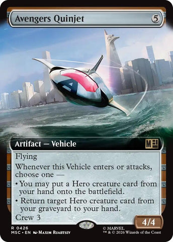 Image for Avengers Quinjet - Hammer of Nazahn (Extended Art) (426) (MSC) - Magic: The Gathering