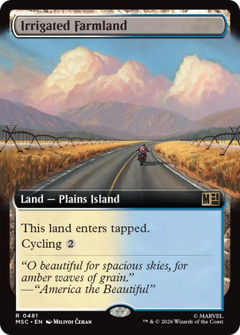Image for Irrigated Farmland (Extended Art) (481) (MSC) - Magic: The Gathering