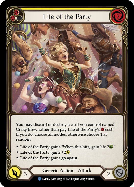 Life of the Party (Yellow) [EVR162] 1st Edition Rainbow Foil