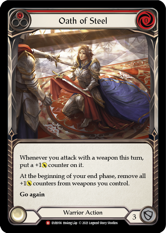 Oath of Steel (Red) [EVR056] 1st Edition Normal