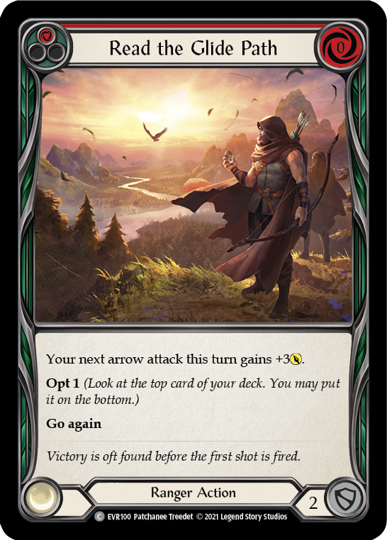 Read the Glide Path (Red) [EVR100] 1st Edition Rainbow Foil