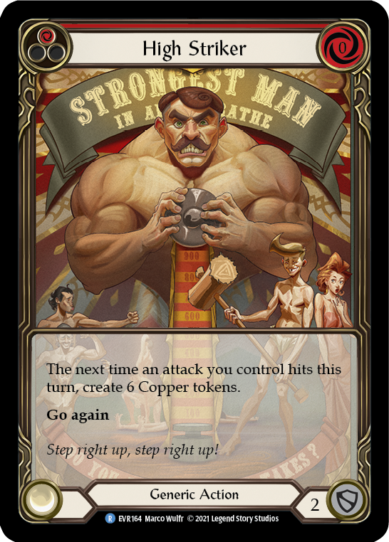 High Striker (Red) [EVR164] 1st Edition Extended Art Rainbow Foil