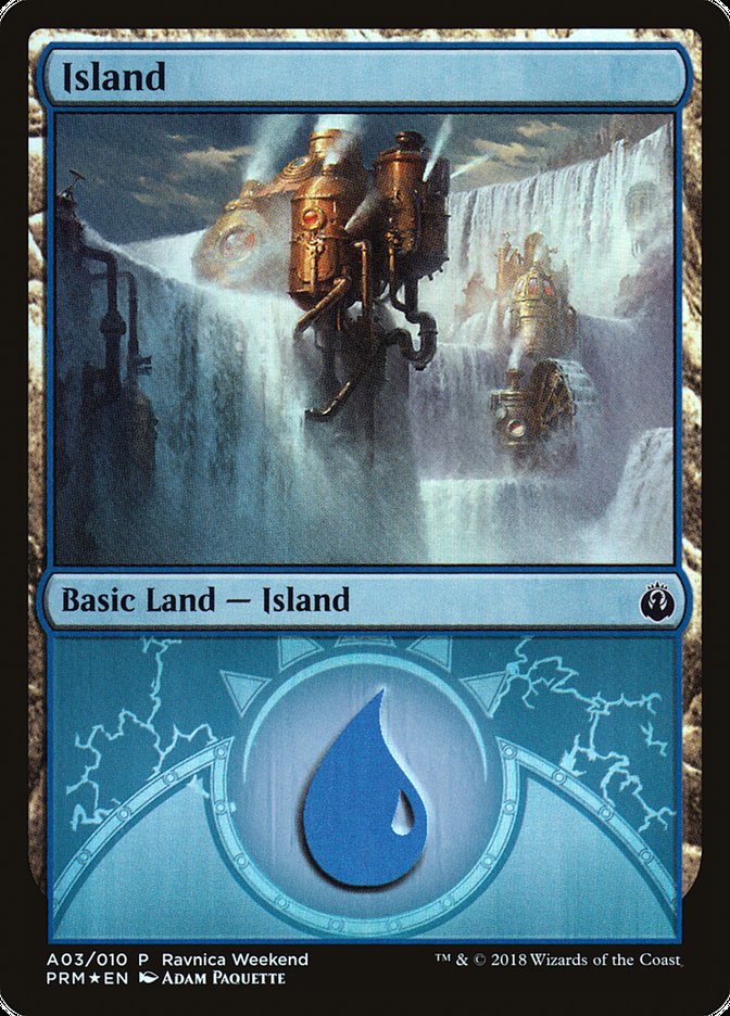 Island (#A03) [Guilds of Ravnica Ravnica Weekend]