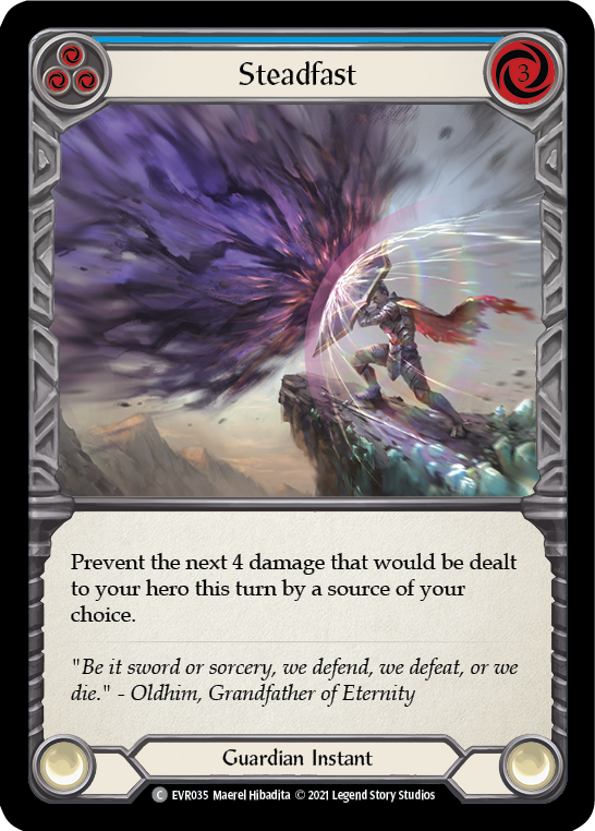 Steadfast (Blue) [EVR035] 1st Edition Rainbow Foil