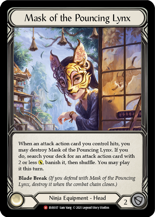 Mask of the Pouncing Lynx [EVR037] 1st Edition Cold Foil