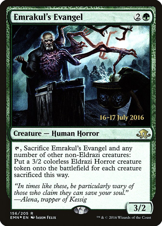 Emrakul's Evangel  (Prerelease) [Eldritch Moon Prerelease Promos]