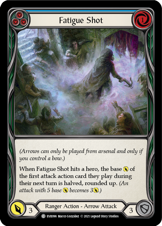 Fatigue Shot (Blue) [EVR096] 1st Edition Rainbow Foil