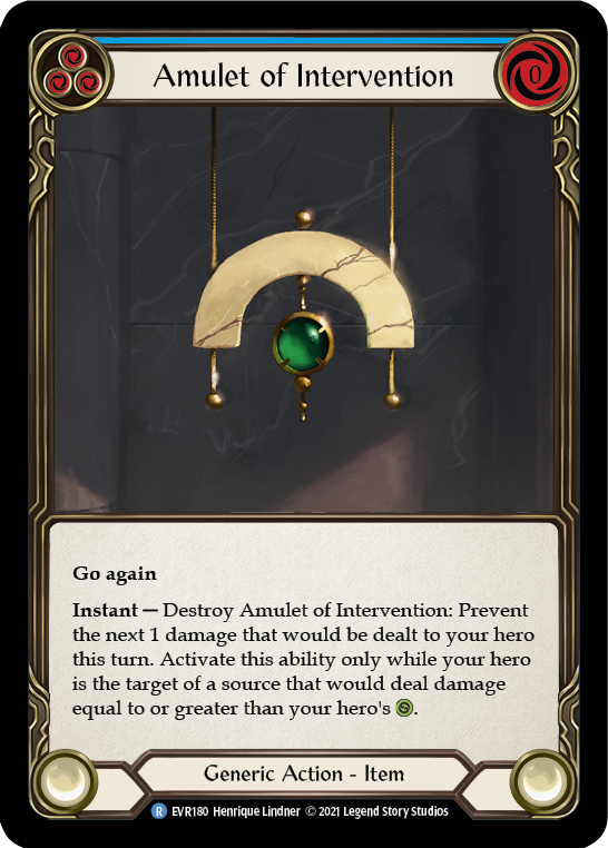 Amulet of Intervention [EVR180] 1st Edition Cold Foil
