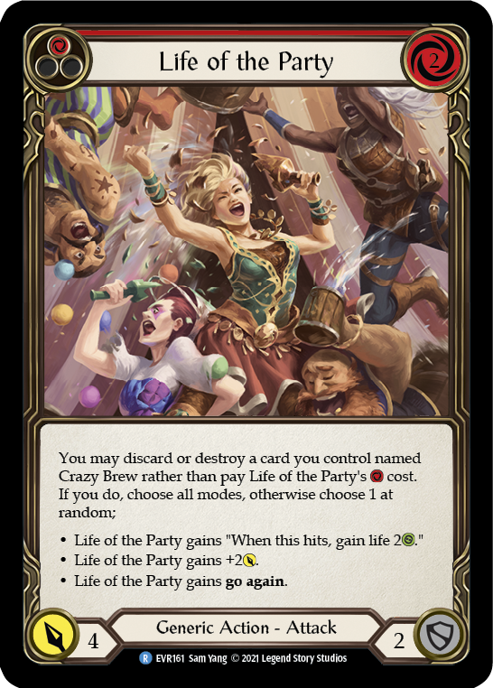Life of the Party (Red) [EVR161] 1st Edition Rainbow Foil