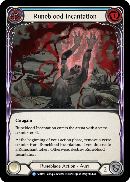 Runeblood Incantation (Blue) [EVR109] 1st Edition Normal