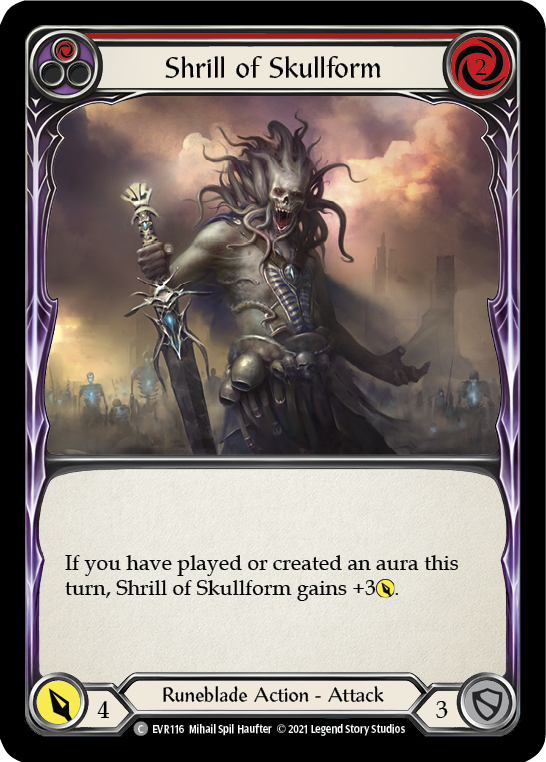 Shrill of Skullform (Red) [EVR116] 1st Edition Normal