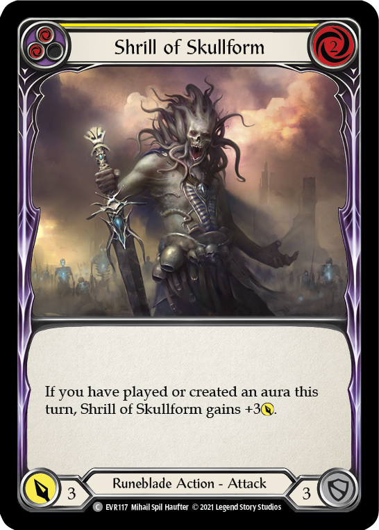 Shrill of Skullform (Yellow) [EVR117] 1st Edition Normal
