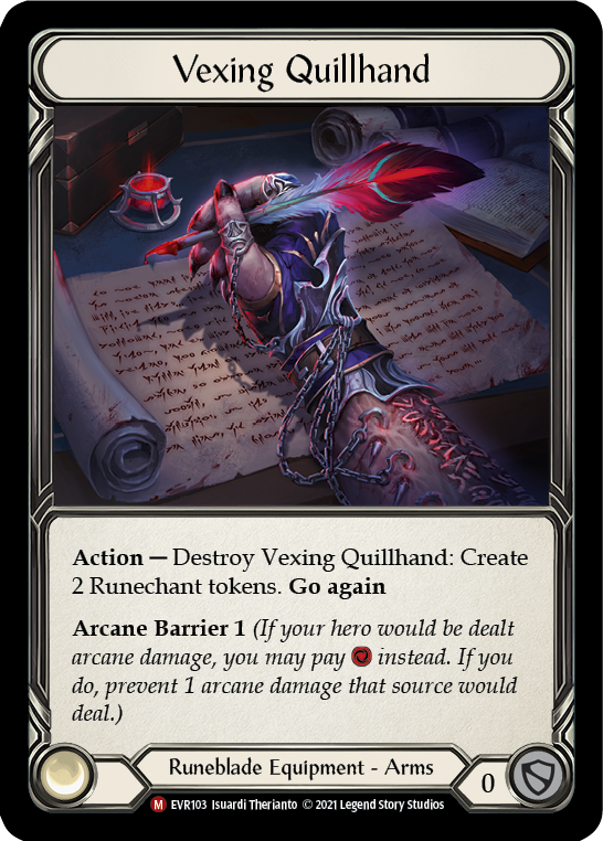 Vexing Quillhand [EVR103] 1st Edition Normal
