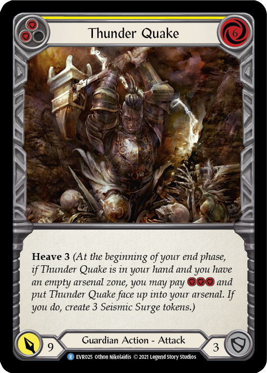 Thunder Quake (Yellow) [EVR025] 1st Edition Normal