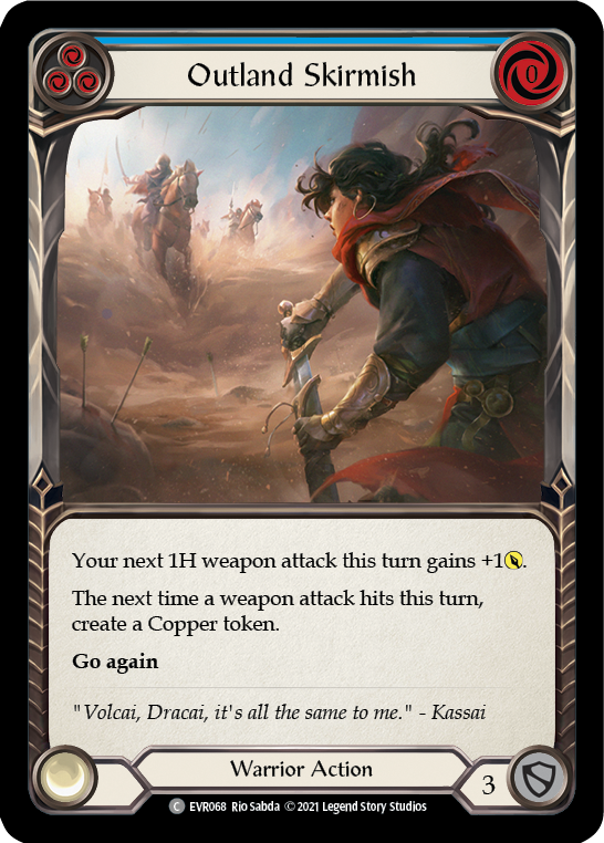 Outland Skirmish (Blue) [EVR068] 1st Edition Normal