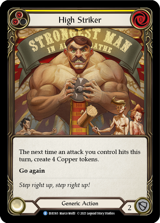 High Striker (Yellow) [EVR165] 1st Edition Rainbow Foil