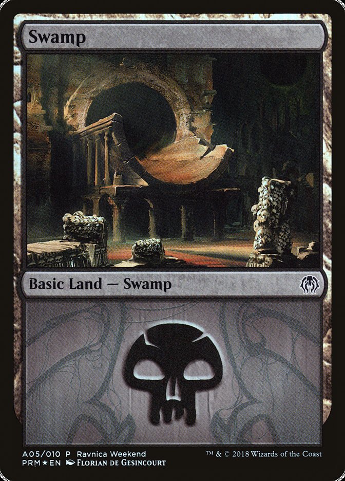Swamp (#A05) [Guilds of Ravnica Ravnica Weekend]