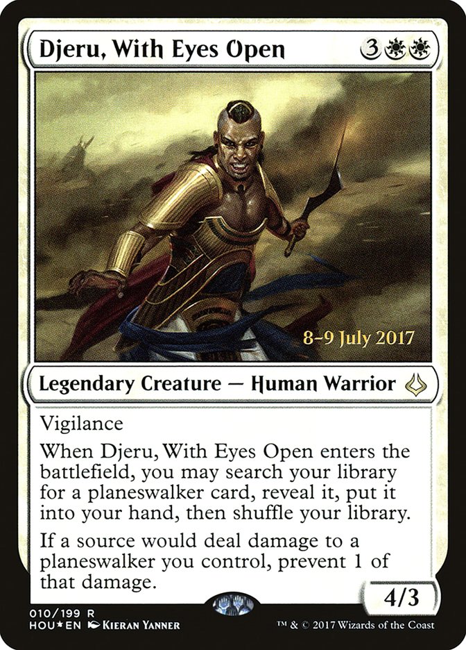 Djeru, With Eyes Open  (Prerelease) [Hour of Devastation Prerelease Promos]