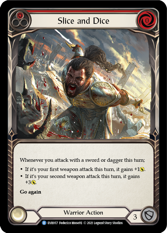 Slice and Dice (Red) [EVR057] 1st Edition Rainbow Foil