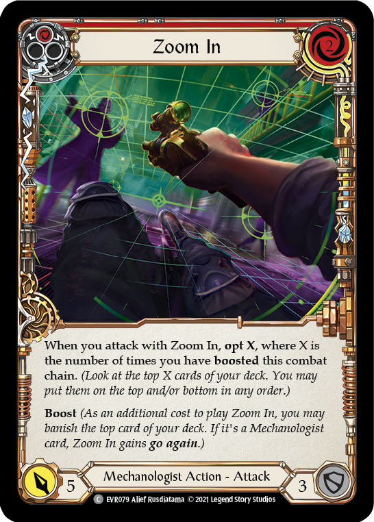 Zoom In (Red) [EVR079] 1st Edition Rainbow Foil