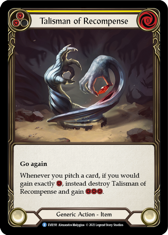 Talisman of Recompense [EVR191] 1st Edition Normal