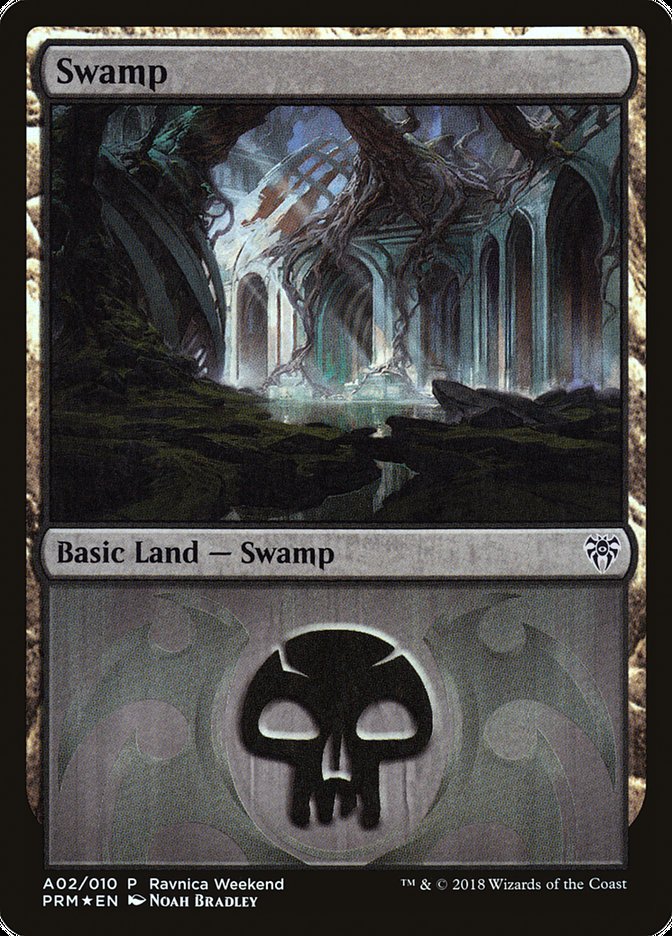 Swamp (#A02) [Guilds of Ravnica Ravnica Weekend]