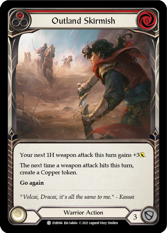 Outland Skirmish (Red) [EVR066] 1st Edition Rainbow Foil