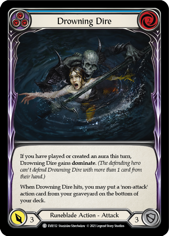 Drowning Dire (Blue) [EVR112] 1st Edition Normal